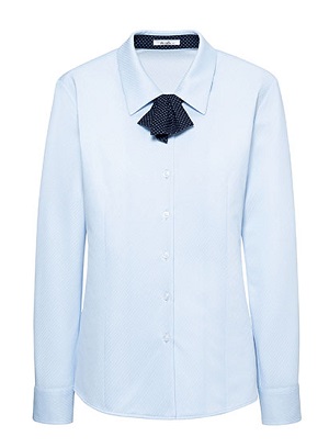 21号 半袖 ブラウス 事務服 RB4553 ノーアイロン ニット 吸水速乾 ブルー ピンク ラベンダー ホワイト 制服 ボンマックス Bonmax RB4553 [通年]ドットのリボンが大人可愛いニット半袖
